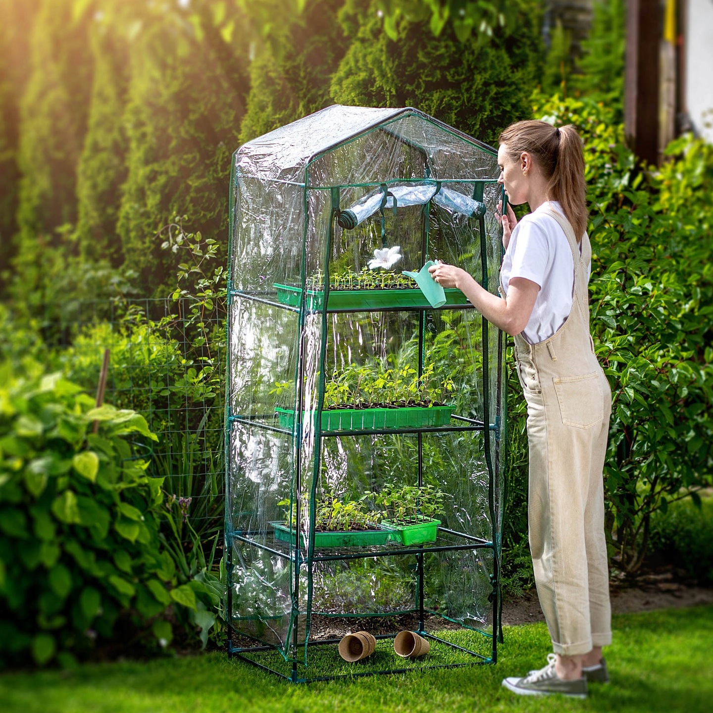 mini-balkonovy-zahradny-sklenik-s-policami 4-police-170-68-48-cm-pestovanie